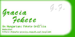 gracia fekete business card